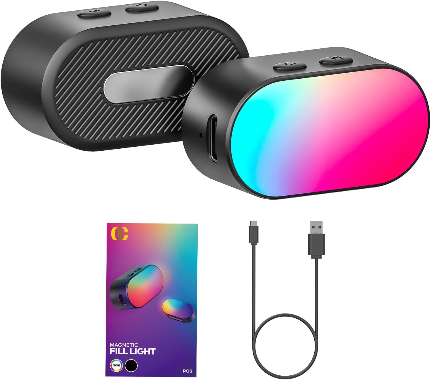 Lighting Gallery - AOCHUAN Mini RGBแม่เหล็กเติมแสง 3-stopความสว่าง 7 สีปรับGimbal