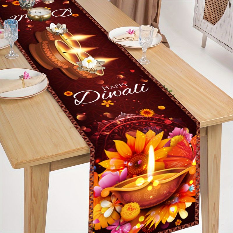 Lighting Decoration For Diwali - VIKAMA ผ้าปูโต๊ะสำหรับเทศกาลดิวาลี, โคมไฟดิยาลายดอกทานตะวัน, ของตกแต่งบ้านสำหรับงานเลี้ยงและเทศกาลแสงไฟของอินเดีย