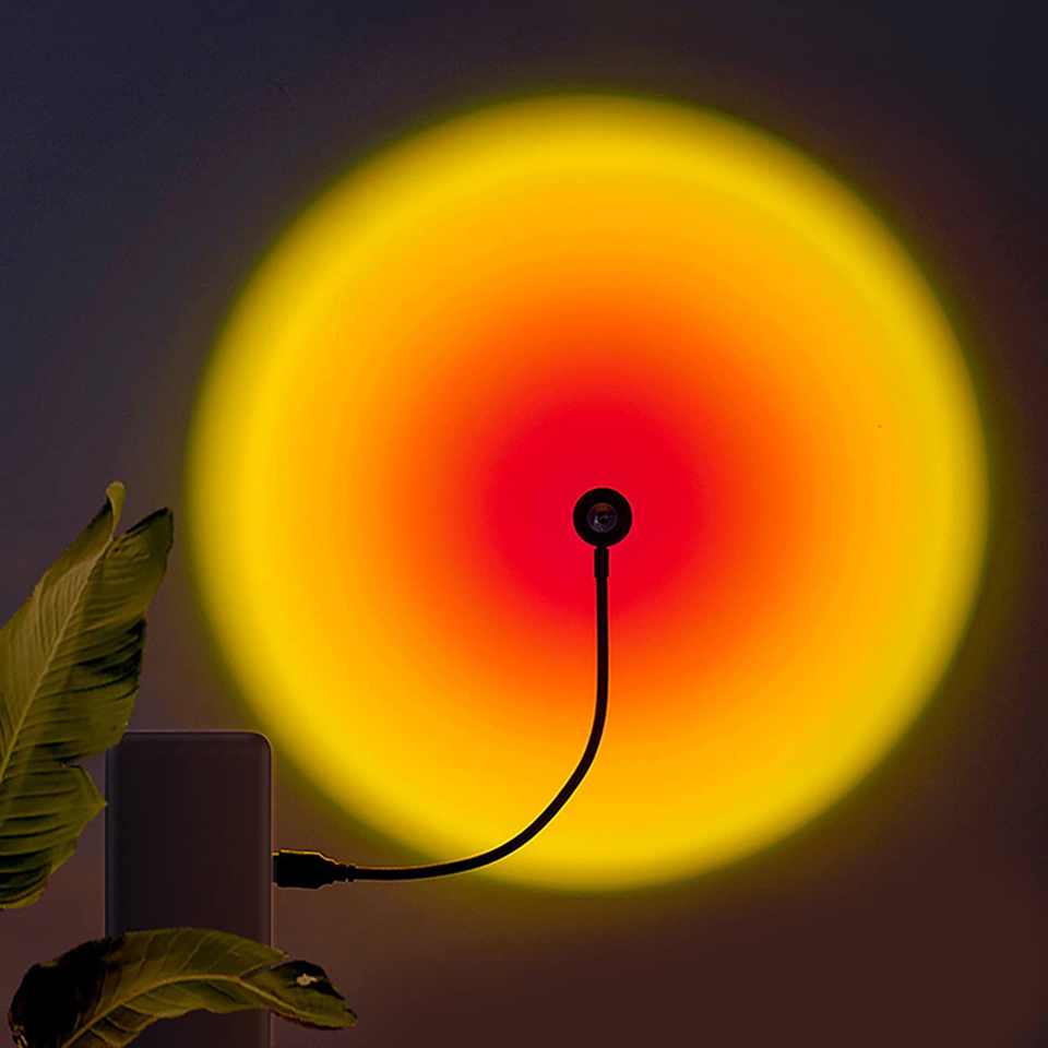Sunset Lamp Projection - 1x USB Sunset โคมไฟ LED Rainbow