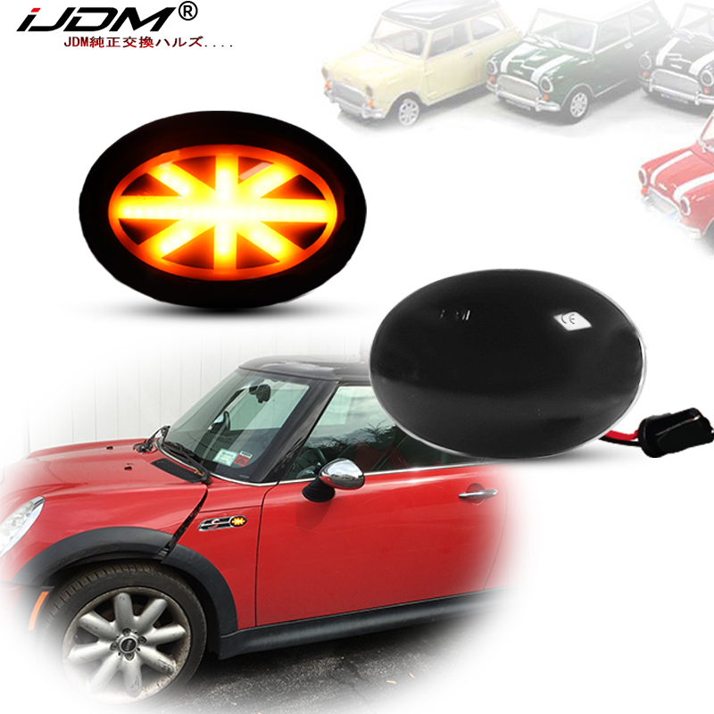 Union Lighting & Decor Hours - ไฟเลี้ยว LED โลโก้ Union Jack สีเหลืองอำพัน