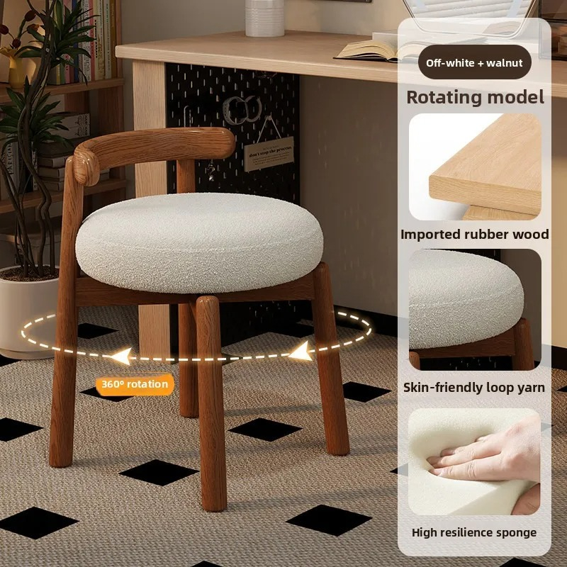 Furniture Lighting & Decor Magazine - เก้าอี้แต่งตัวไม้เนื้อแข็งแบบหมุนได้, เก้าอี้รับประทานอาหารไม้เนื้อแข็ง, เก้าอี้แต่งตัวสไตล์หรูหรา, เก้าอี้โบราณหุ้มเบาะนุ่ม