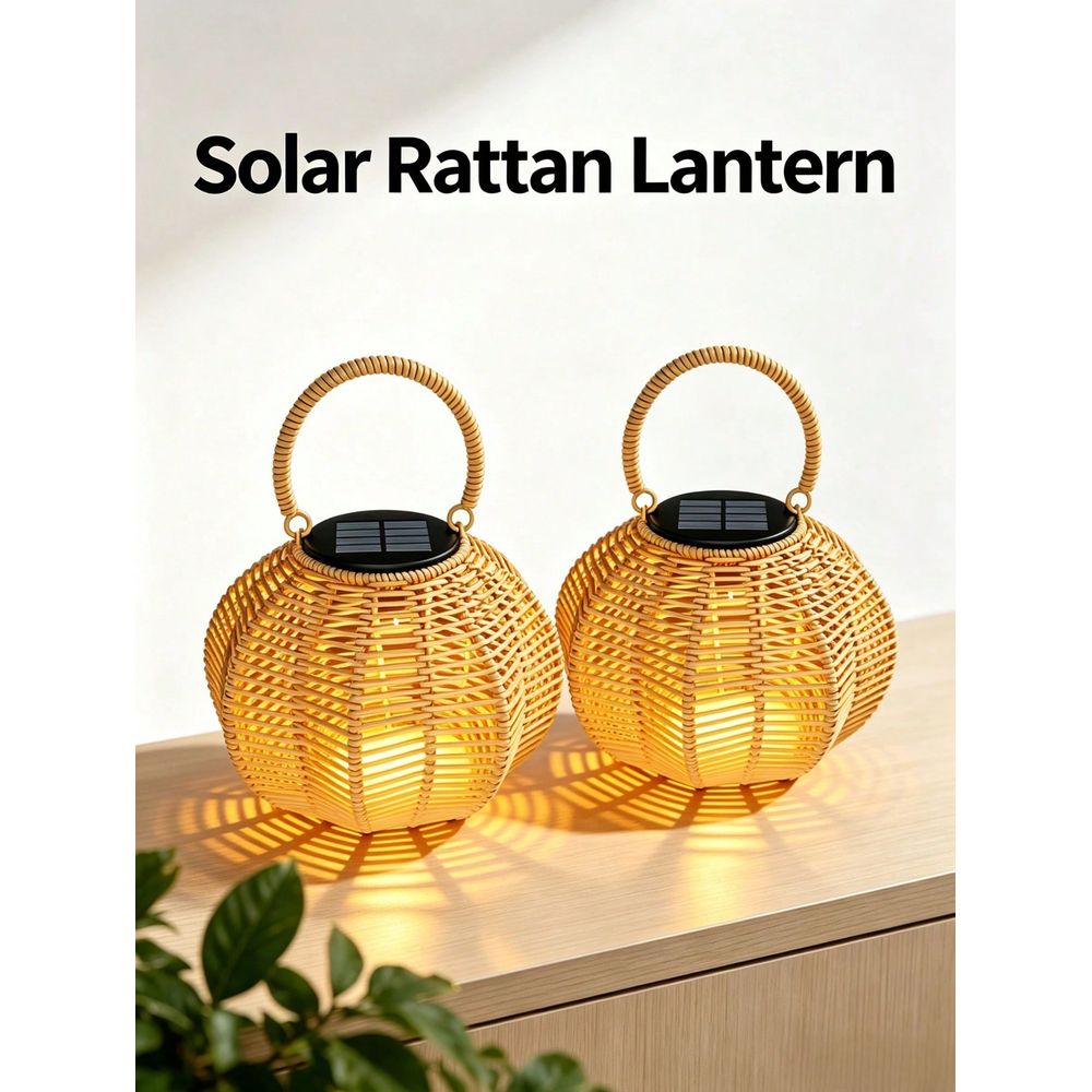 Ambient Lighting Decor For Room - โคมไฟพลังงานแสงอาทิตย์แบบหวายสำหรับตกแต่งบ้าน, โคมไฟแขวน, สำหรับตกแต่งห้อง, งานสังสรรค์กลางแจ้ง, งานแต่งงาน, งานเทศกาล,