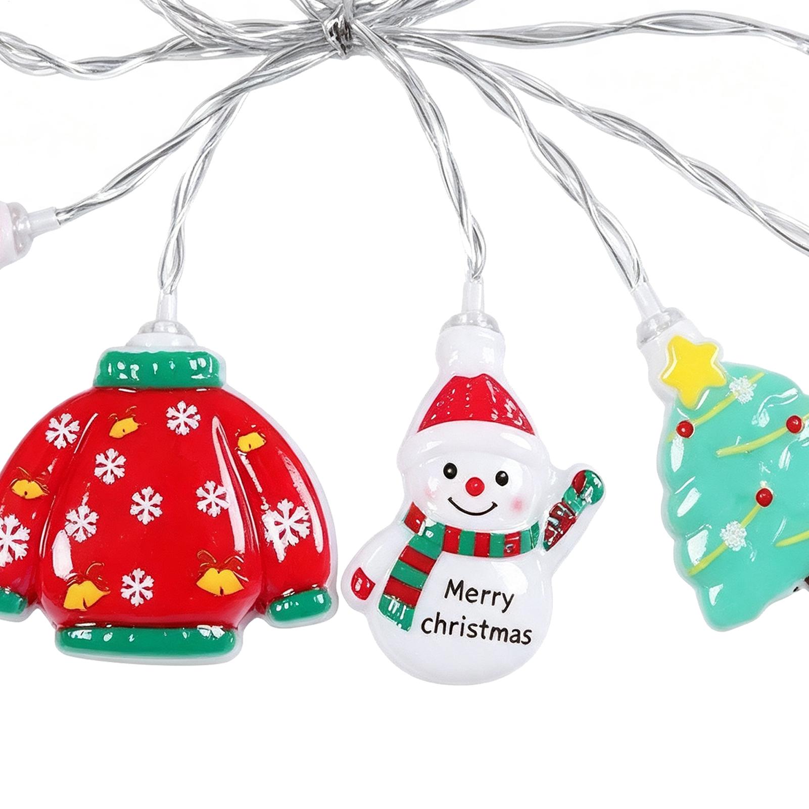 Lighting Tree Decor - ไฟประดับซานตาคลอสสำหรับคริสต์มาส ไฟ LED กันน้ำ ไฟประดับต้นคริสต์มาสสำหรับแขวนตกแต่งเฉลียง ประตูหน้า