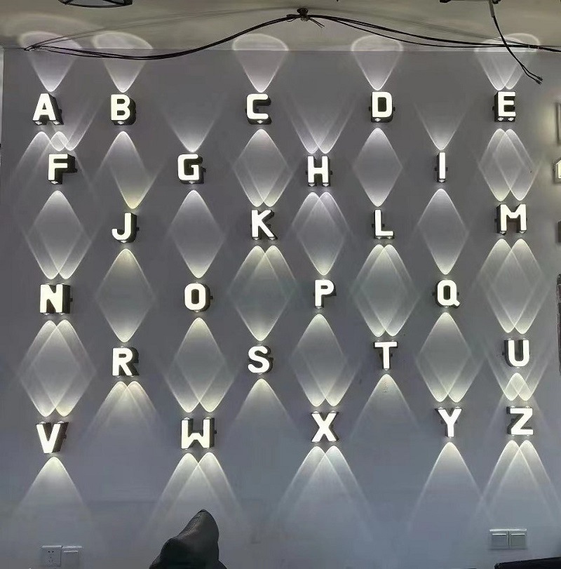 Led Lighting Wall Decor - ไฟติดผนังกันน้ำกลางแจ้ง IP65 ไฟตกแต่งภายในบ้าน ตกแต่งร้านค้า ร้านอาหาร ตัวอักษร