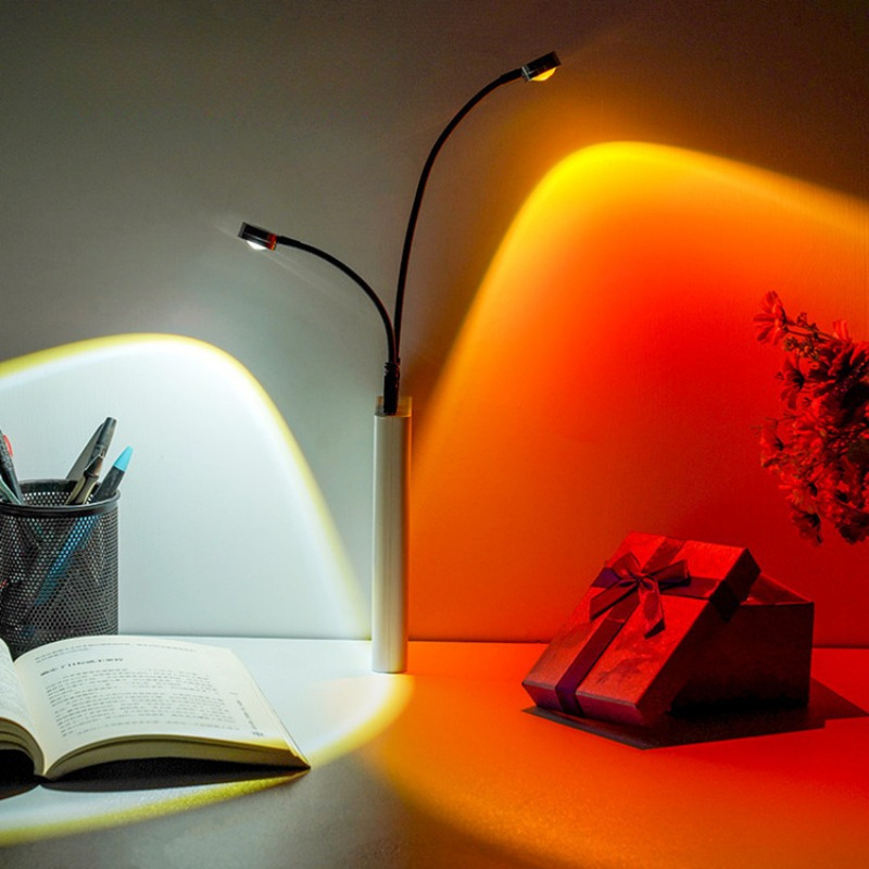 USB Sunset โคมไฟสายรุ้งบรรยากา - Sunset Lamp Projection บทวิจารณ์และราคา