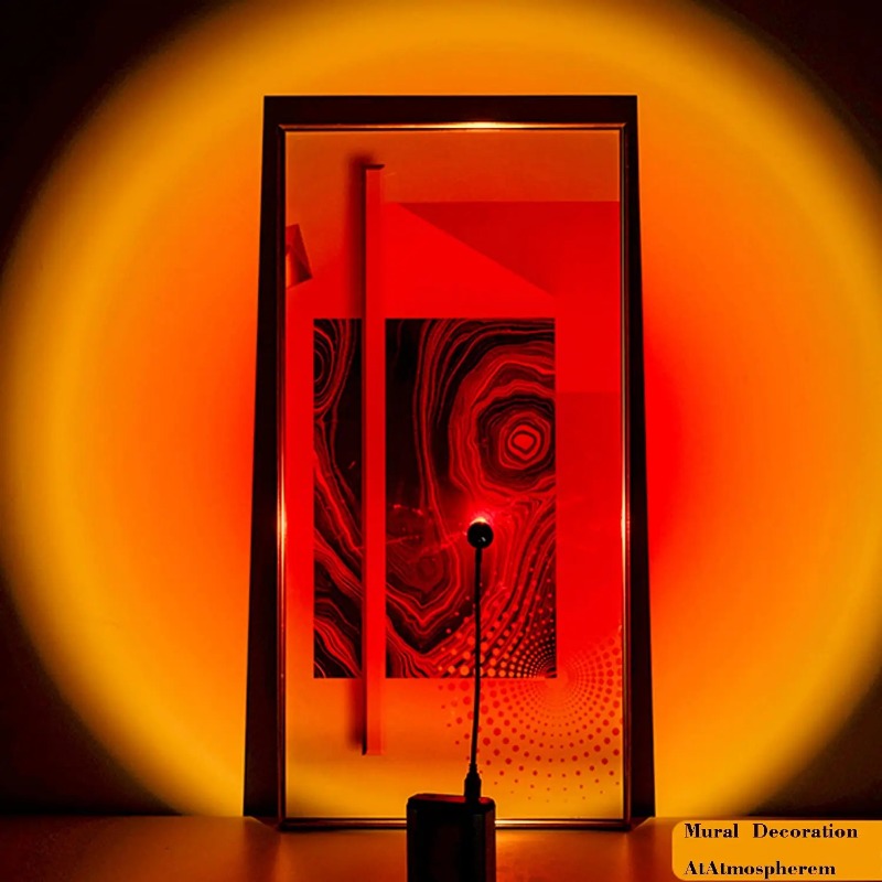 USB Sunset โคมไฟสายรุ้งบรรยากา - Sunset Lamp Projection บทวิจารณ์และราคา