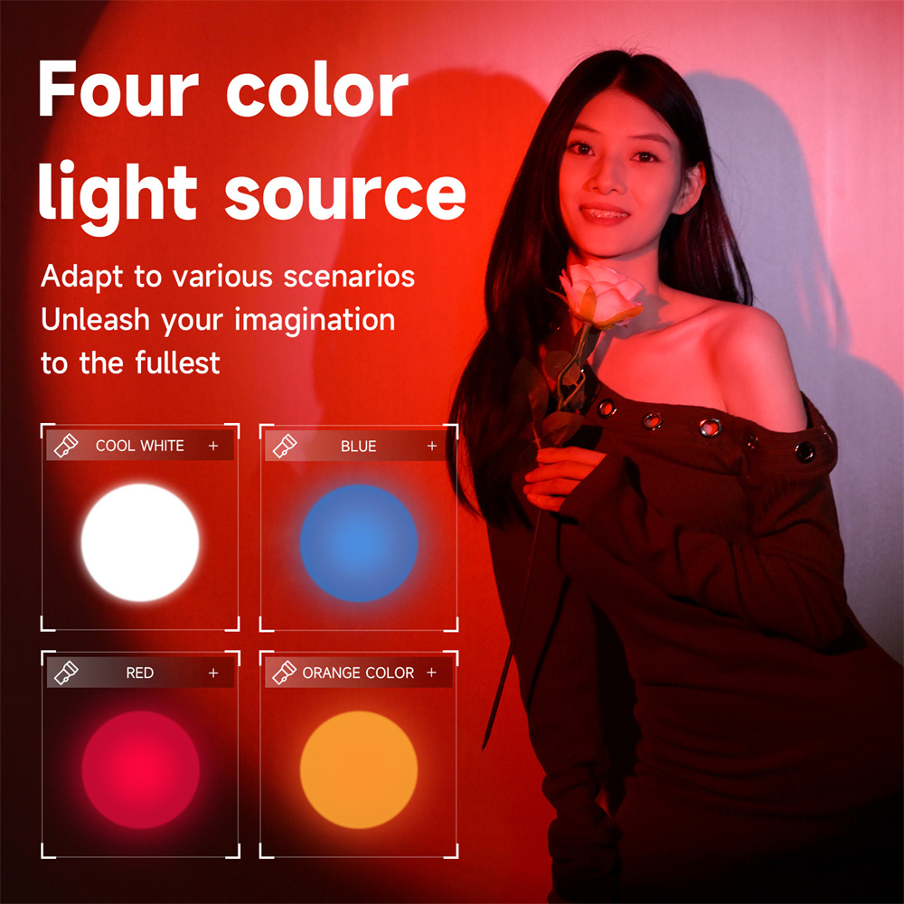 ไฟฉายถ่ายภาพแบบใหม่ 4 สี RGB L - Sunset Lamp Projection บทวิจารณ์และราคา