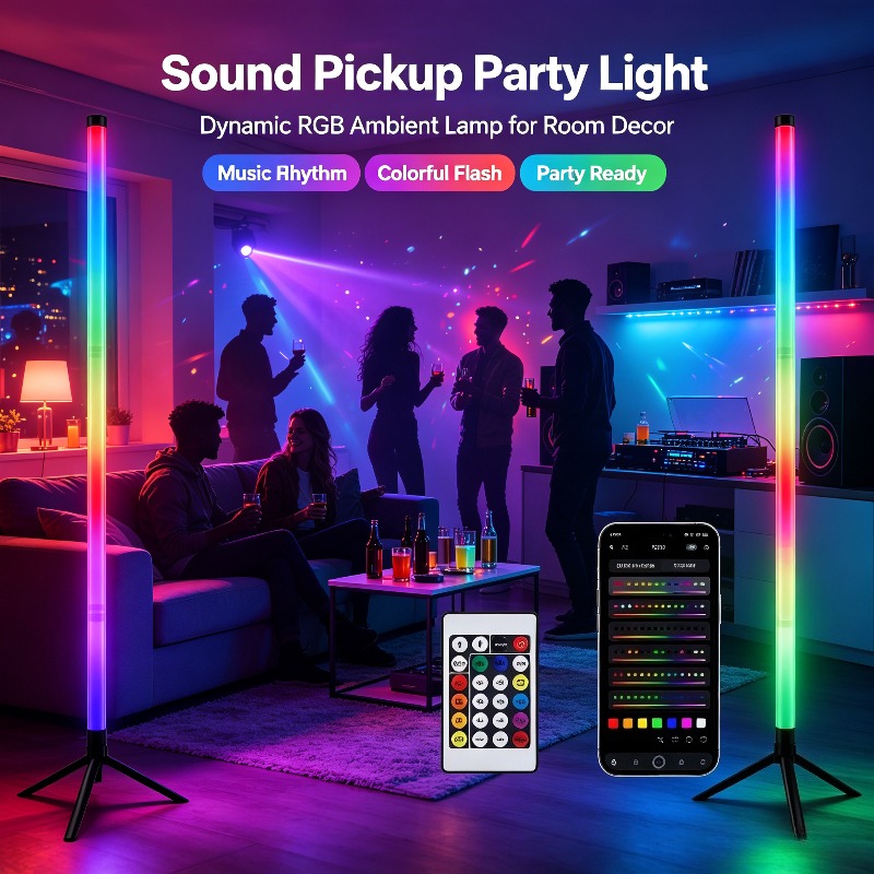 โคมไฟตั้งพื้นแบบมุม RGB LED 2  - Ambient Lighting Decor For Room บทวิจารณ์และราคา