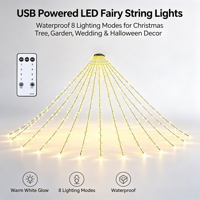 ไฟประดับ LED แบบ USB กันน้ำ สำ - Lighting Tree Decor บทวิจารณ์และราคา