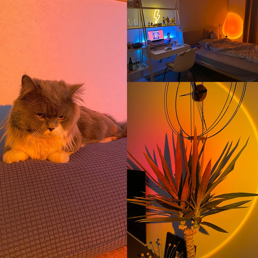 Sunset โคมไฟ Night Light หลายส - Sunset Lamp Projection บทวิจารณ์และราคา