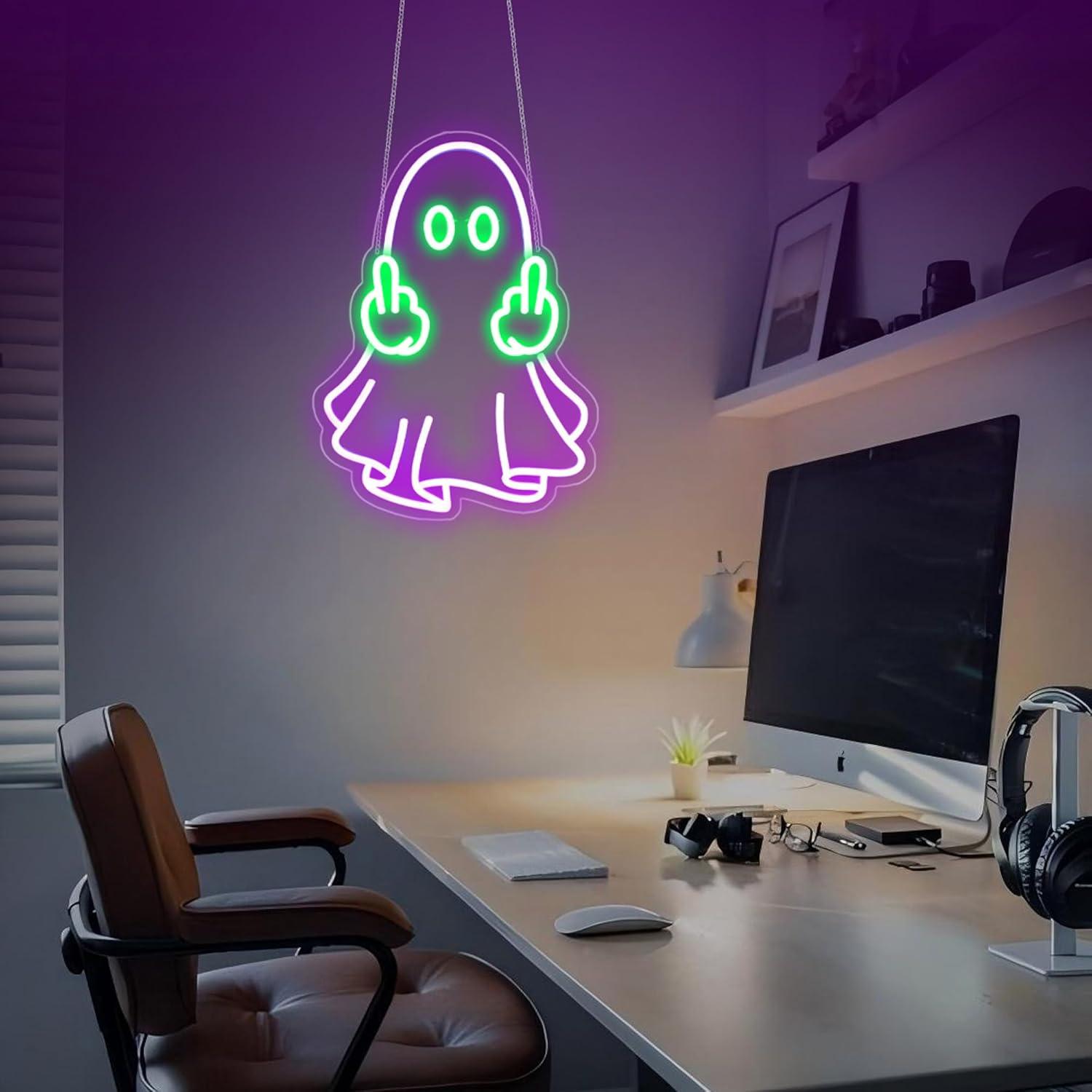 ป้ายไฟนีออนรูปผี ใช้พลังงานจาก - Led Lighting Wall Decor บทวิจารณ์และราคา
