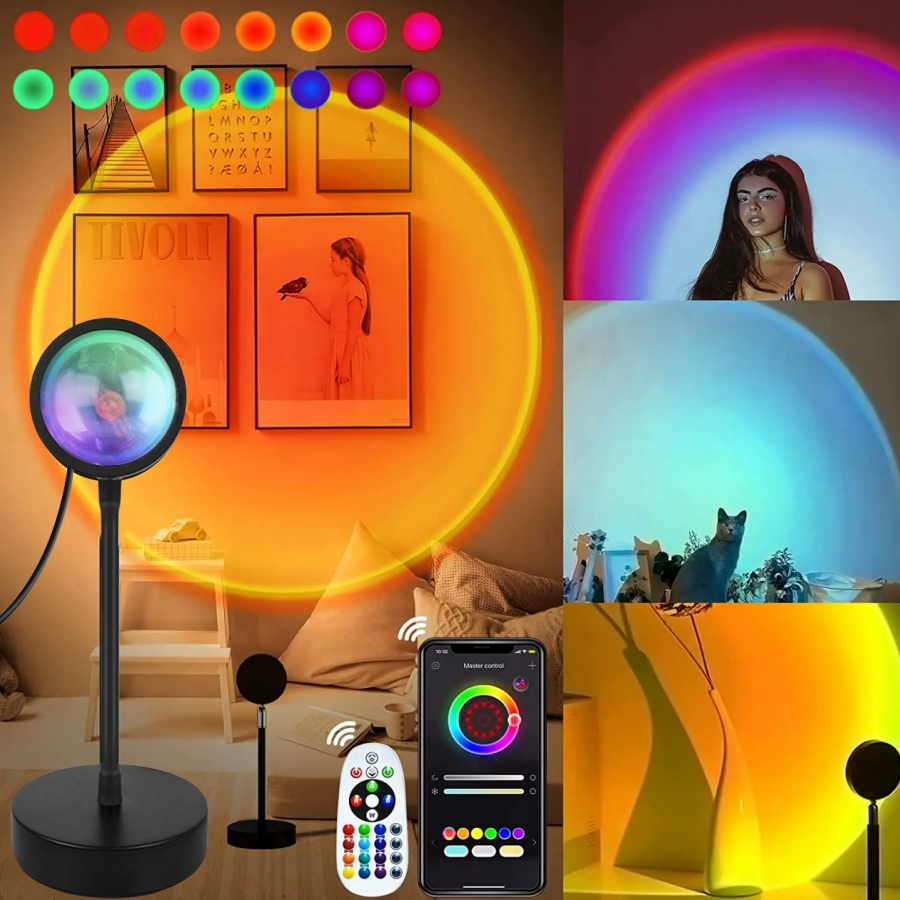 สมาร์ทโคมไฟพระอาทิตย์ตก Tuya L - Sunset Lamp Projection บทวิจารณ์และราคา