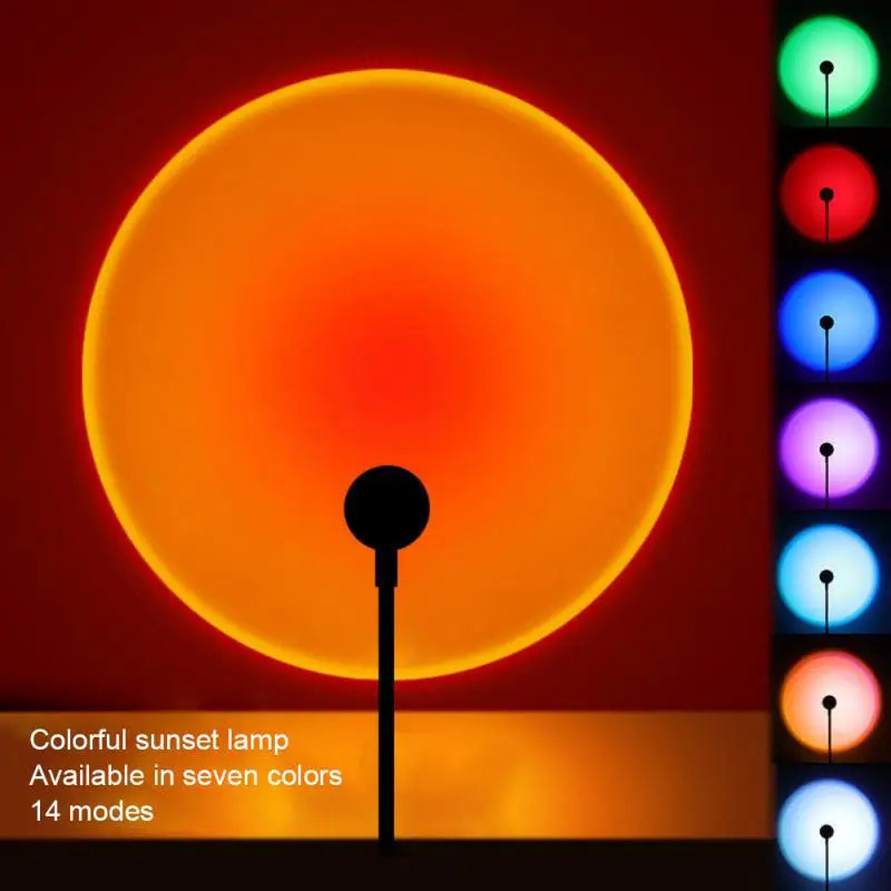 1-4 ชิ้นโคมไฟพระอาทิตย์ตก LED  - Sunset Lamp Projection บทวิจารณ์และราคา
