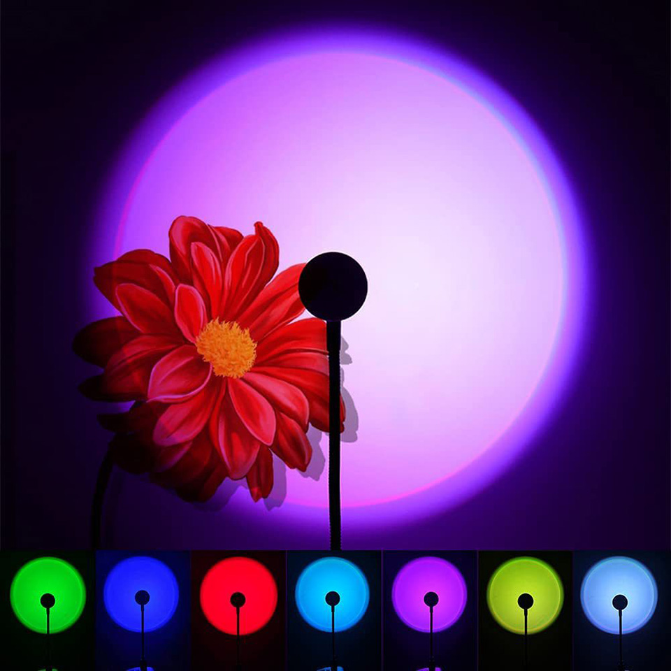 1x USB Sunset โคมไฟ LED Rainbo - Sunset Lamp Projection บทวิจารณ์และราคา