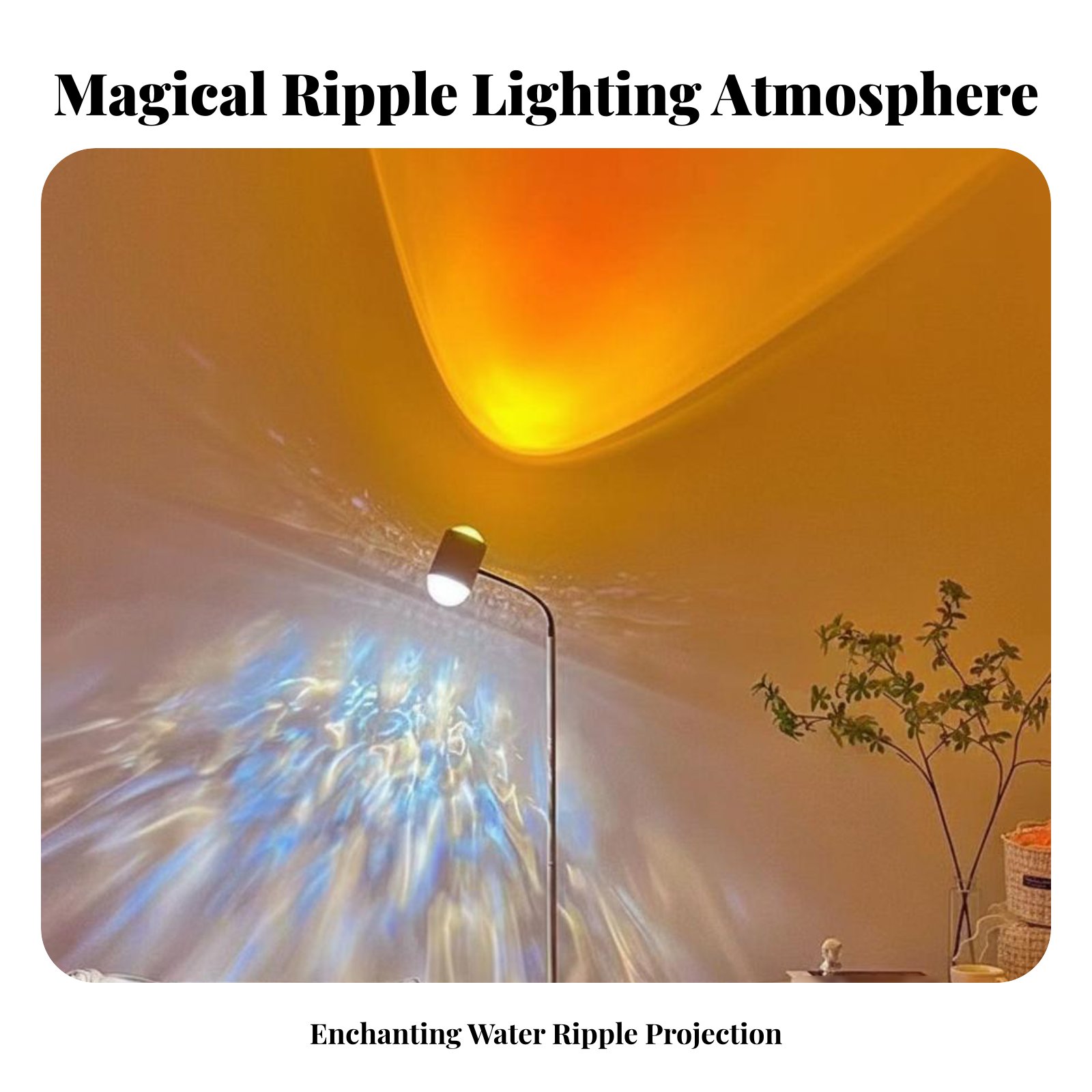 โคมไฟตั้งพื้นลายคลื่นน้ำพระอาท - Sunset Lamp Projection บทวิจารณ์และราคา