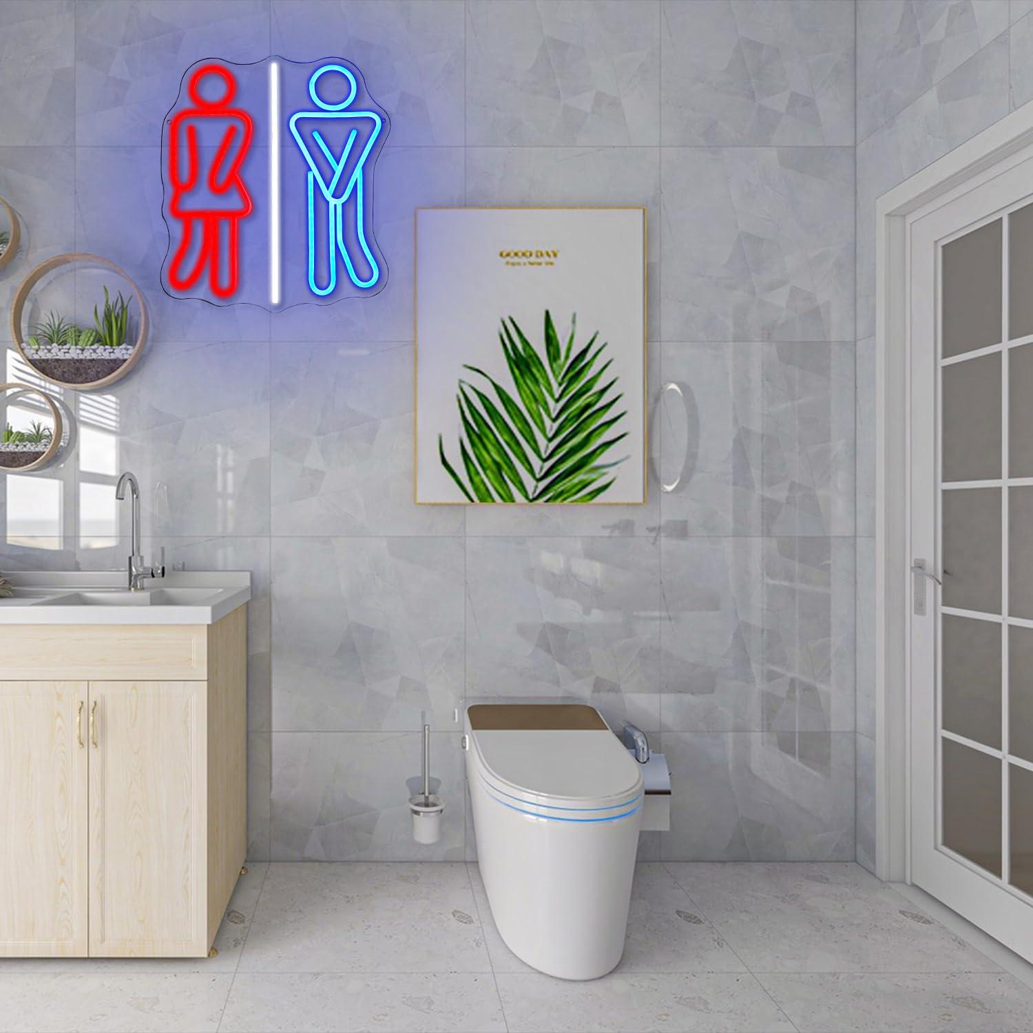 ป้ายไฟนีออนห้องน้ำ ไฟ LED ปรับ - Led Lighting Wall Decor บทวิจารณ์และราคา