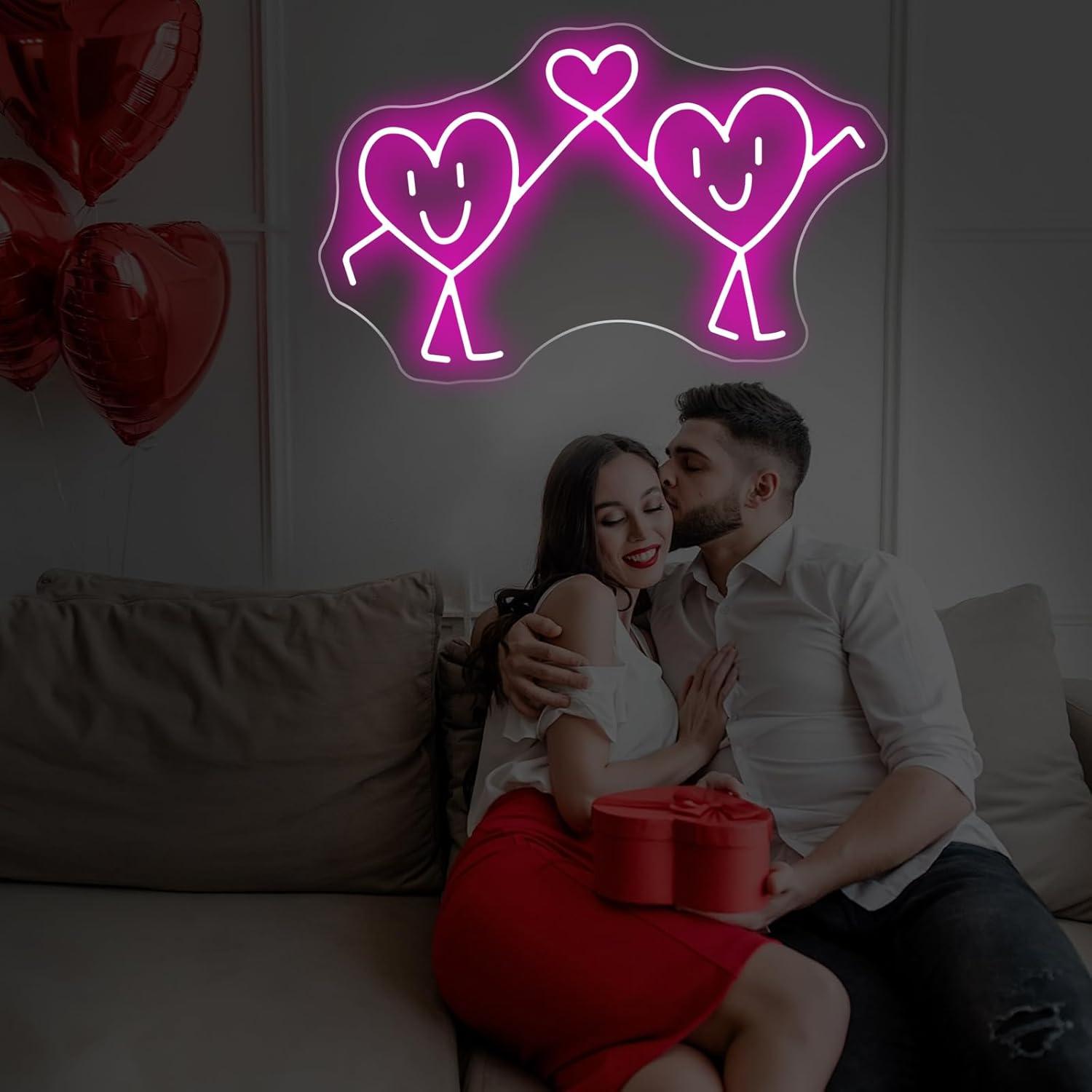 ป้ายไฟนีออนรูปหัวใจ ไฟ LED ปรั - Led Lighting Wall Decor บทวิจารณ์และราคา
