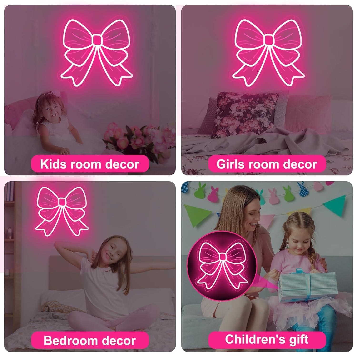 ป้ายไฟนีออนรูปโบว์ ไฟ LED ปรับ - Led Lighting Wall Decor บทวิจารณ์และราคา