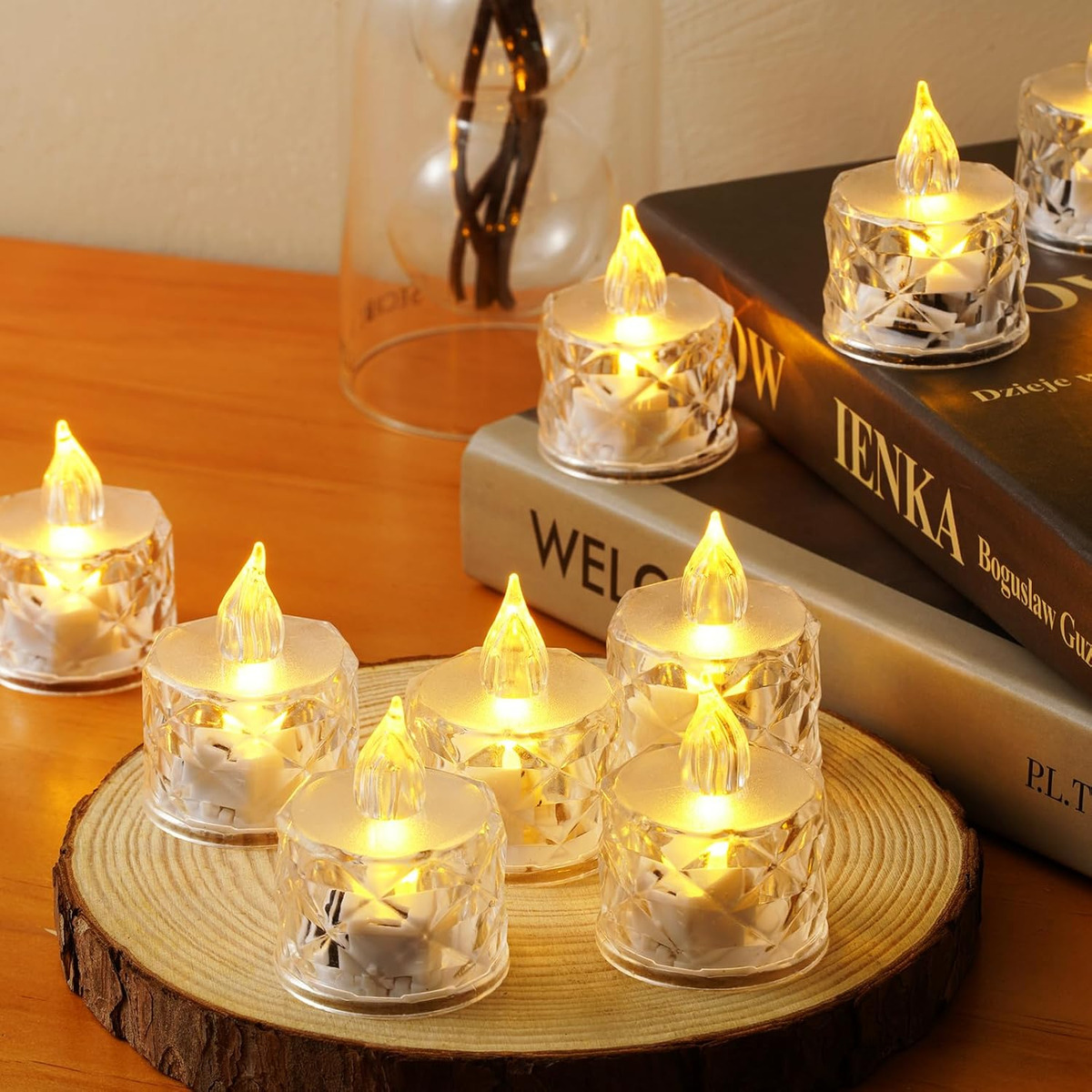 12 แพ็คเทียน LED ไร้เปลวไฟสำหร - Decor Lighting Pack บทวิจารณ์และราคา