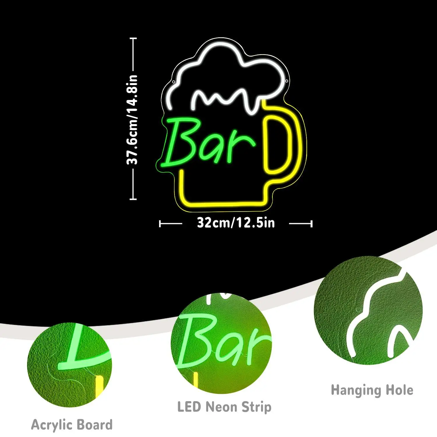 ป้ายไฟนีออนร้านเบียร์ ไฟ LED ป - Led Lighting Wall Decor บทวิจารณ์และราคา