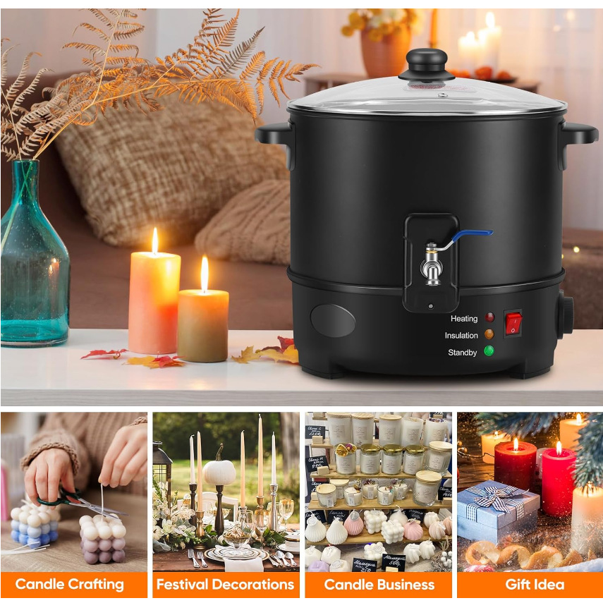 เครื่องทำเทียนขนาดเล็ก 6 ลิตร  - Wax Melter Electric บทวิจารณ์และราคา