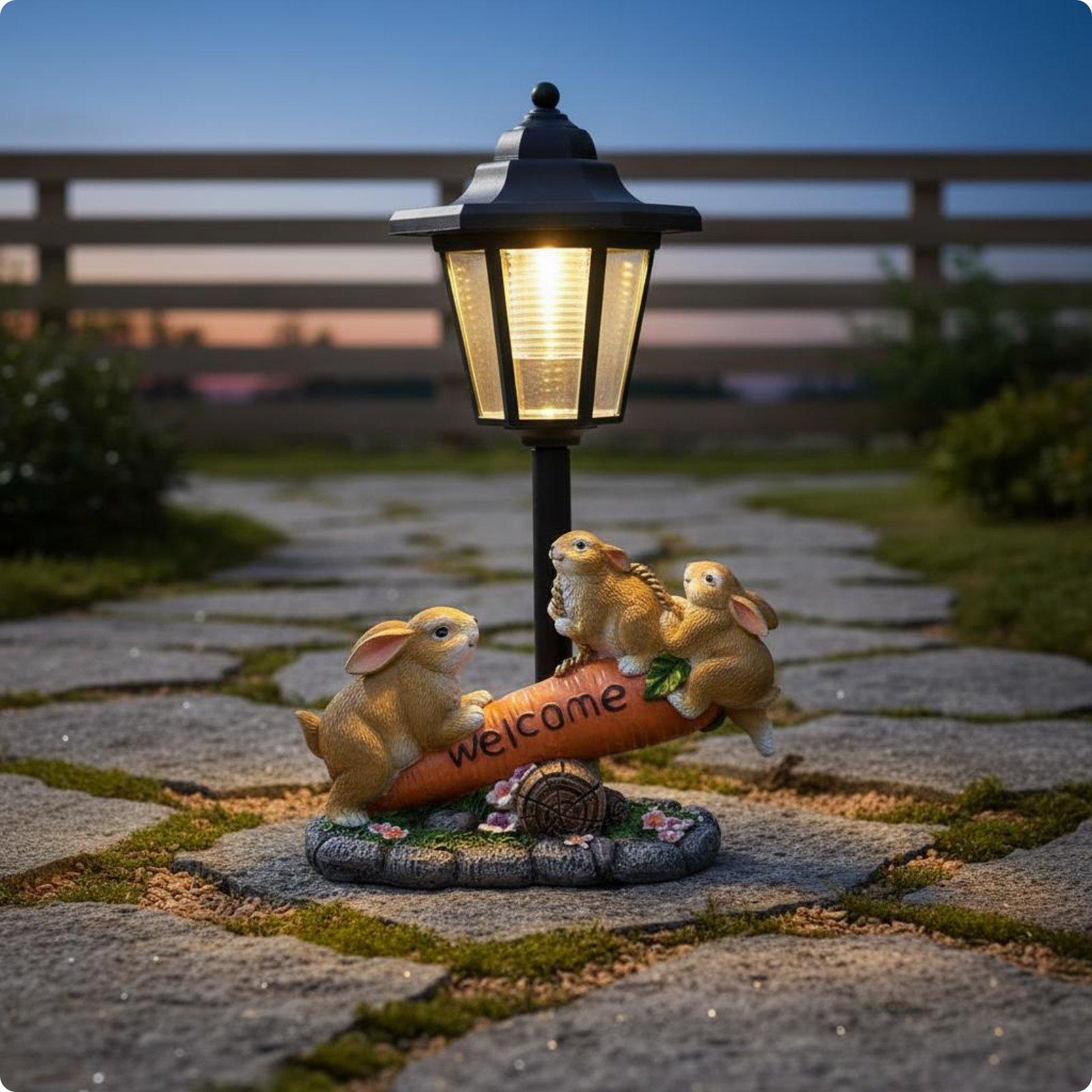 รูปปั้นกระต่ายพลังงานแสงอาทิตย - Lighting Decoration Ideas บทวิจารณ์และราคา