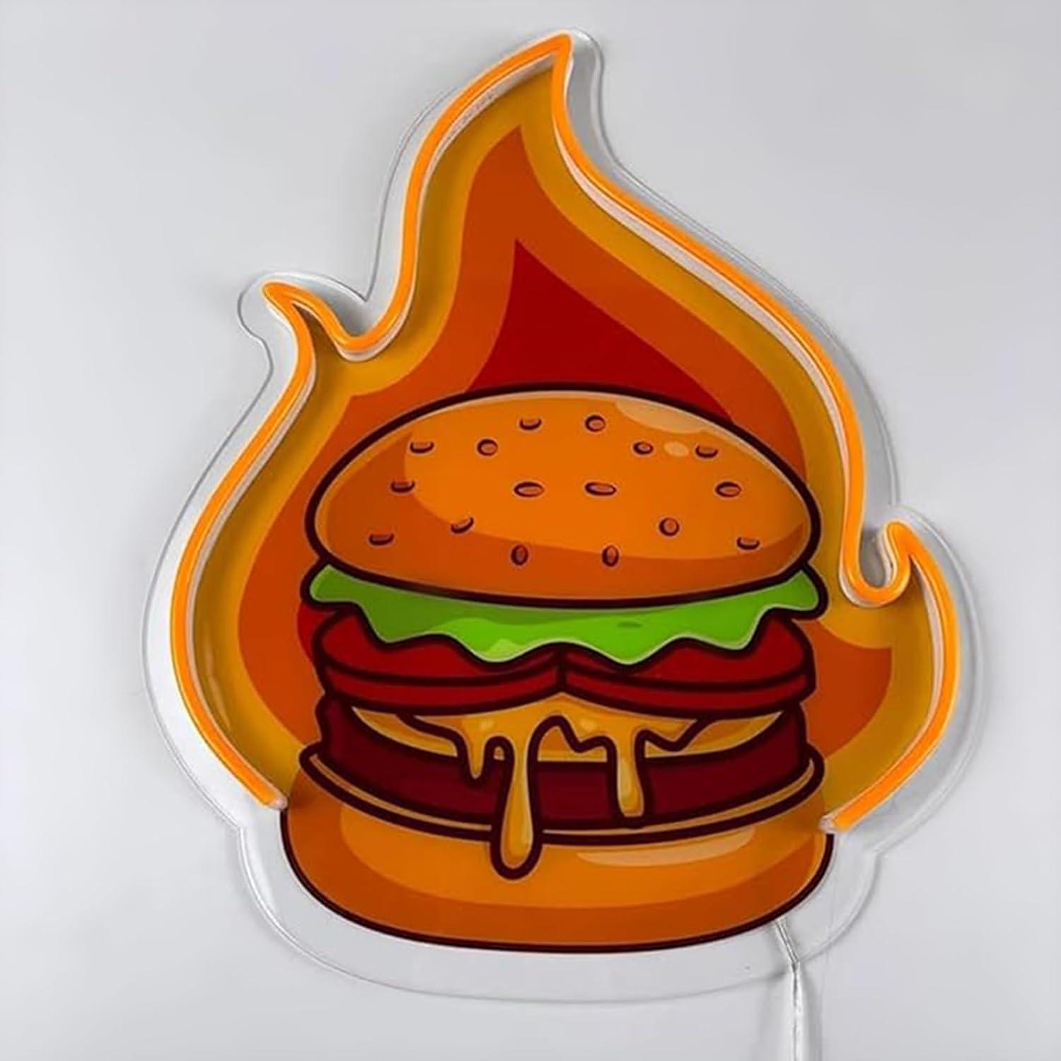ป้ายไฟนีออนรูปเบอร์เกอร์ ไฟ LE - Led Lighting Wall Decor บทวิจารณ์และราคา