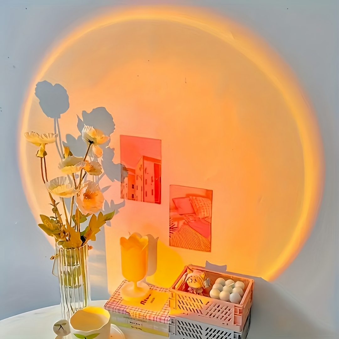 โคมไฟฉายแสงพระอาทิตย์ตก 16 สี  - Sunset Lamp Projection บทวิจารณ์และราคา